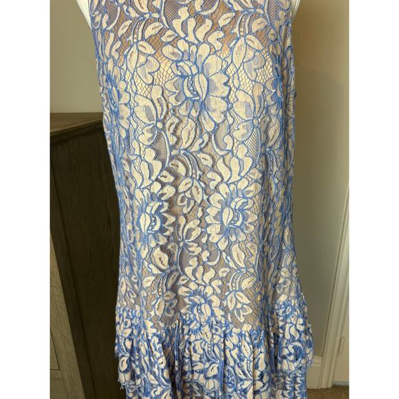 Eliza j | Blue/Neutral Lace Shift Dress | Medium - Picture 6 of 16